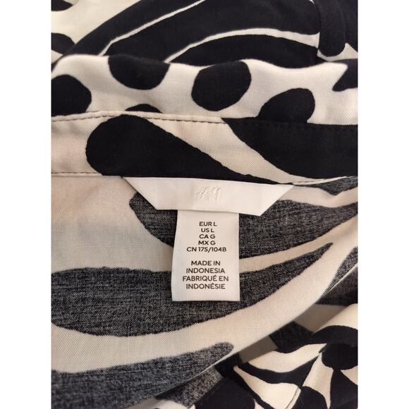 H&M Floral Midi Shirt Dress Belted Short Sleeve - Picture 9 of 9